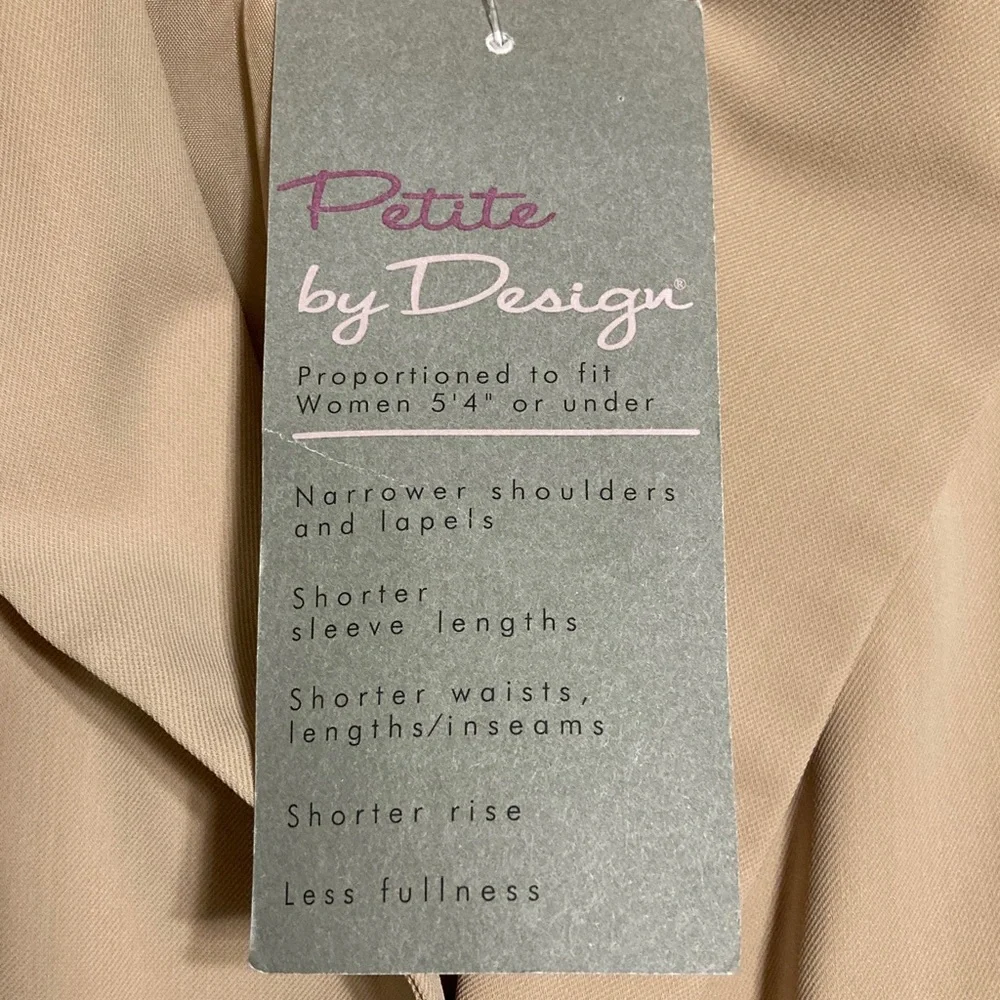 Pant Suit Anne Klein Beige Blazer Suit Jacket & Wide Leg Dress Pants 10 Petite - Picture 8 of 14